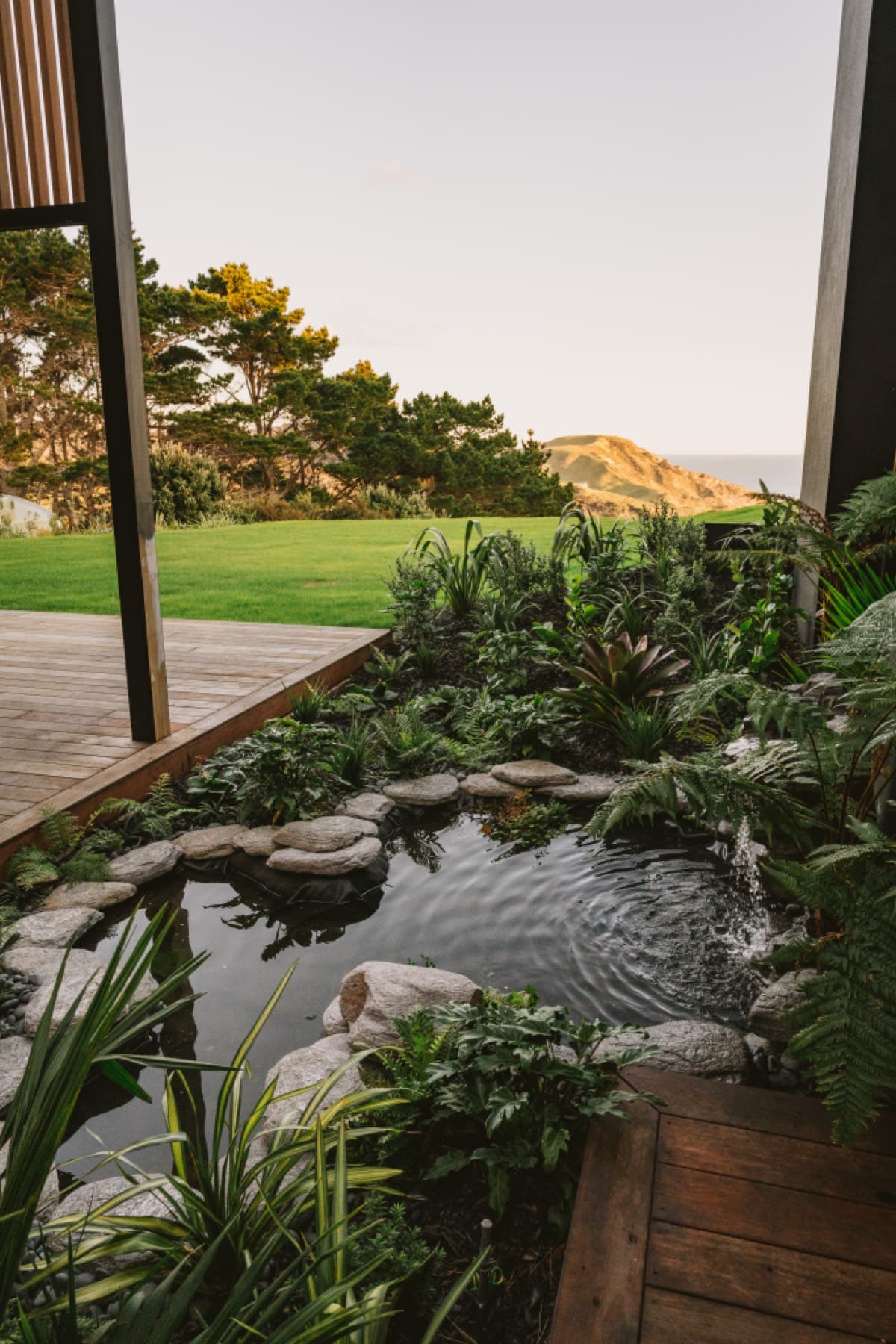 The retreat shala at Kula Muriwai, set for practice and ceremony